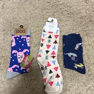 Marshalls Fun Patterned Crew Socks Trio